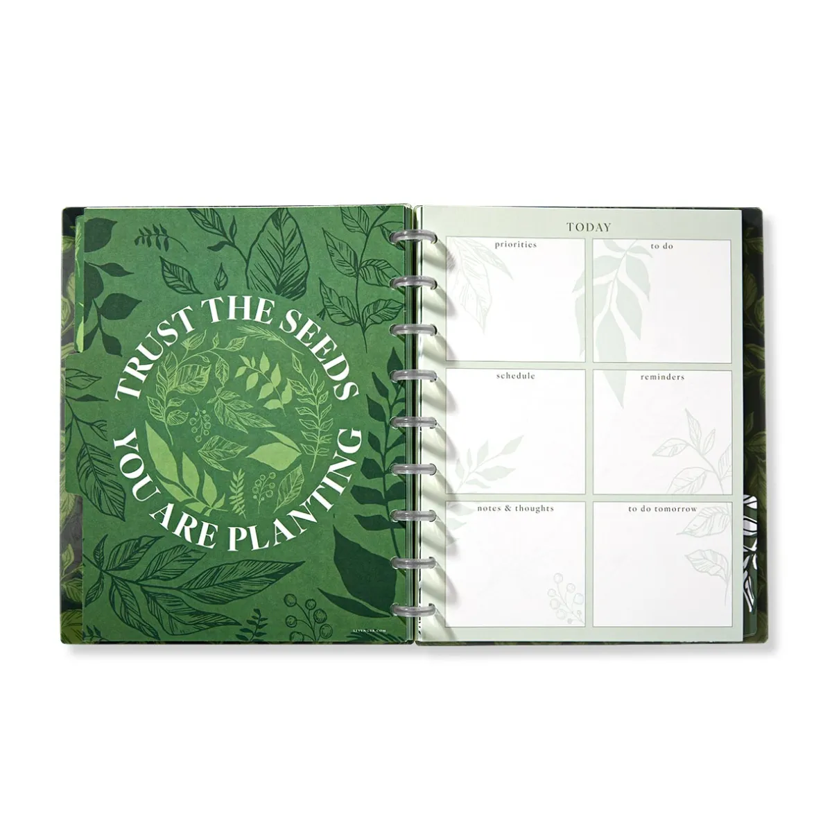 Levenger Midway Notebooks*Circa Greenleaves Daily Planner Discbound Notebook