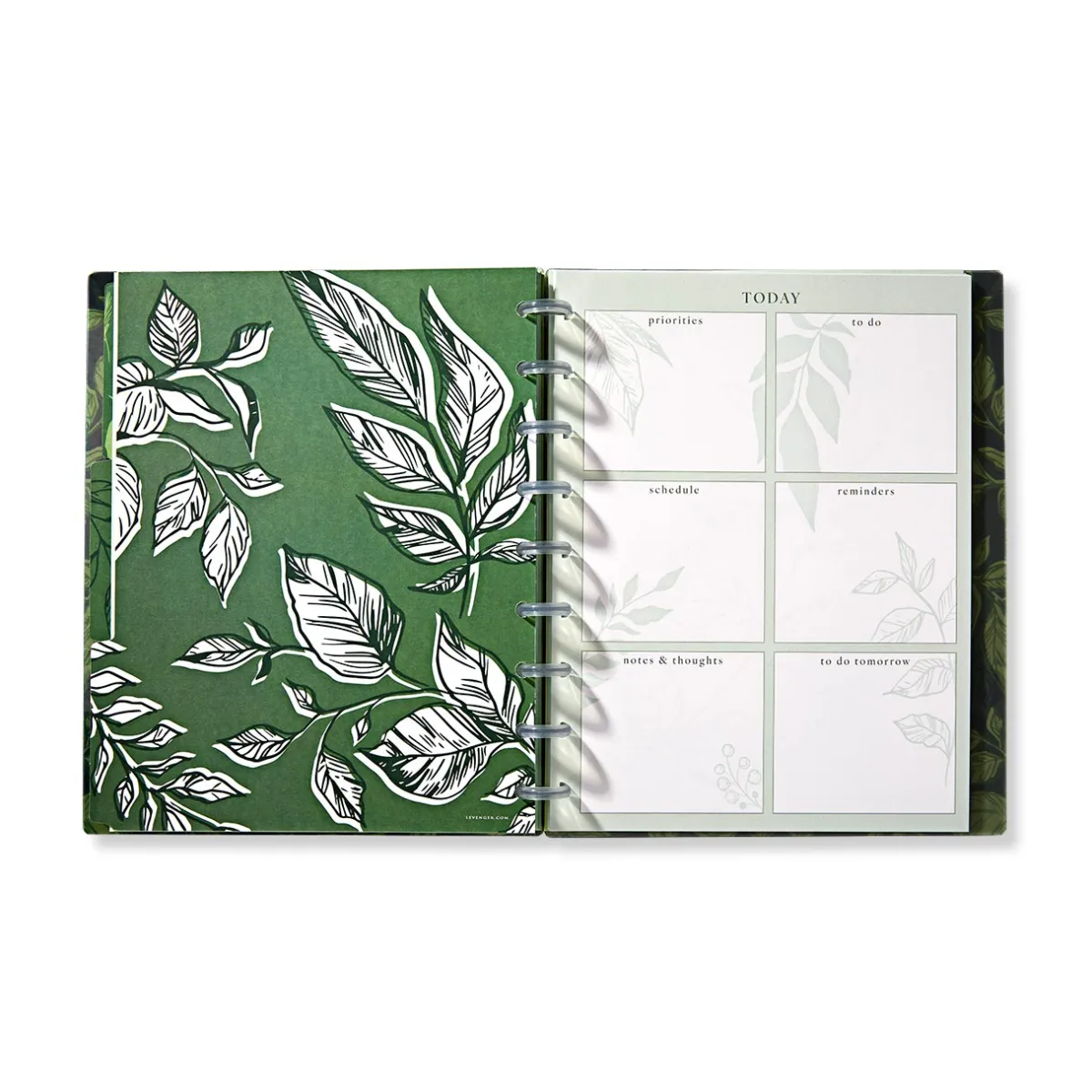 Levenger Midway Notebooks*Circa Greenleaves Daily Planner Discbound Notebook
