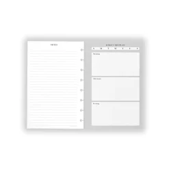 Levenger Junior Refills|Letter Refills*Circa Here's the Plan Refill (90 sheets)