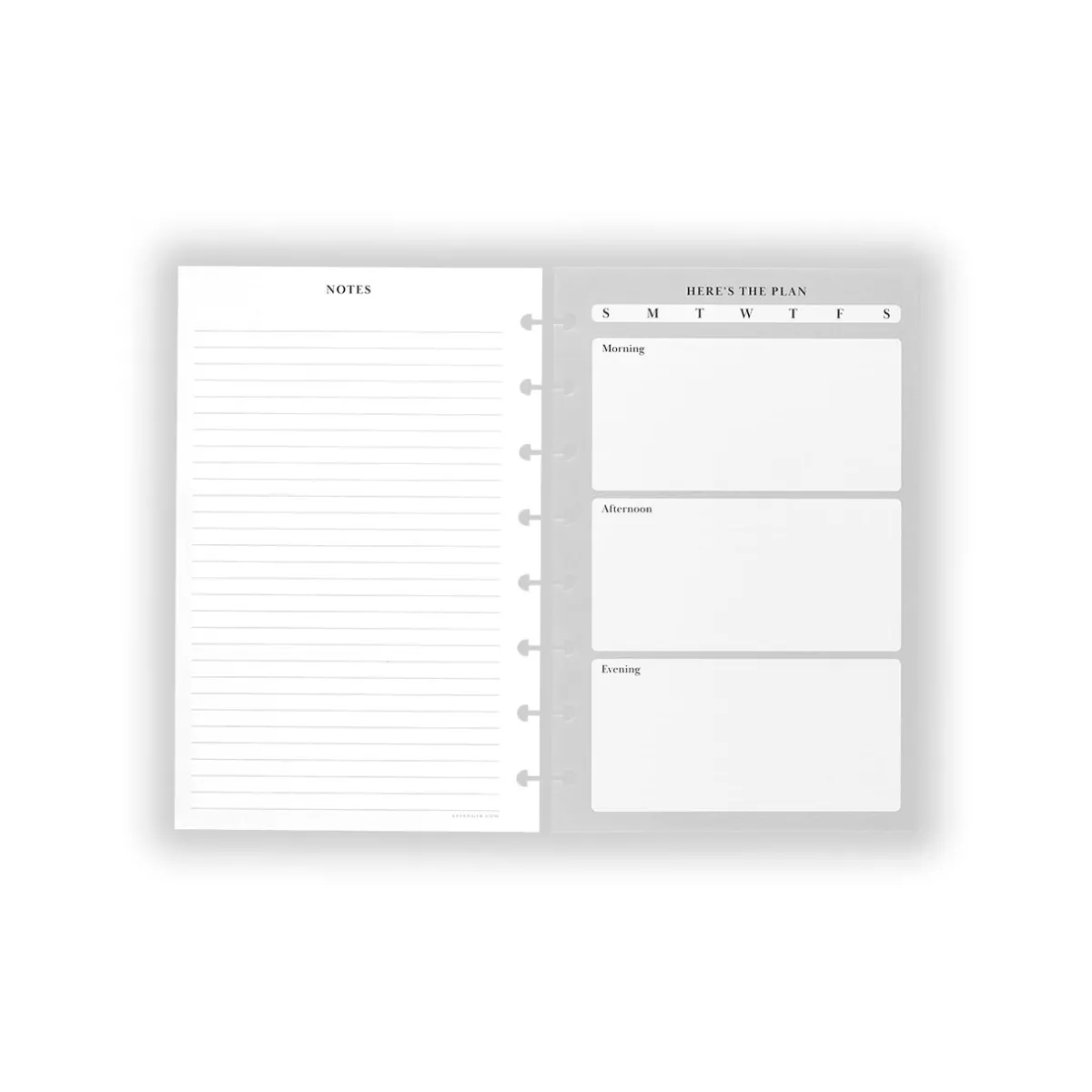 Levenger Junior Refills|Letter Refills*Circa Here's the Plan Refill (90 sheets)