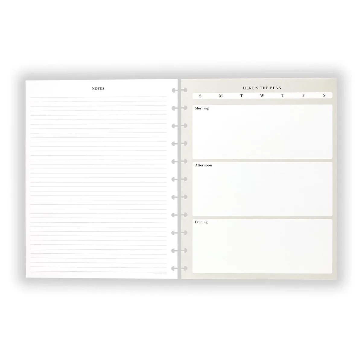Levenger Junior Refills|Letter Refills*Circa Here's the Plan Refill (90 sheets)