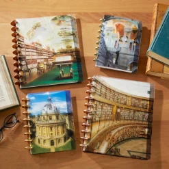 Levenger Junior Notebooks|Letter Notebooks*Circa Iconic Libraries Discbound Covers (set of 4)