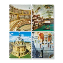 Levenger Junior Notebooks|Letter Notebooks*Circa Iconic Libraries Discbound Covers (set of 4)