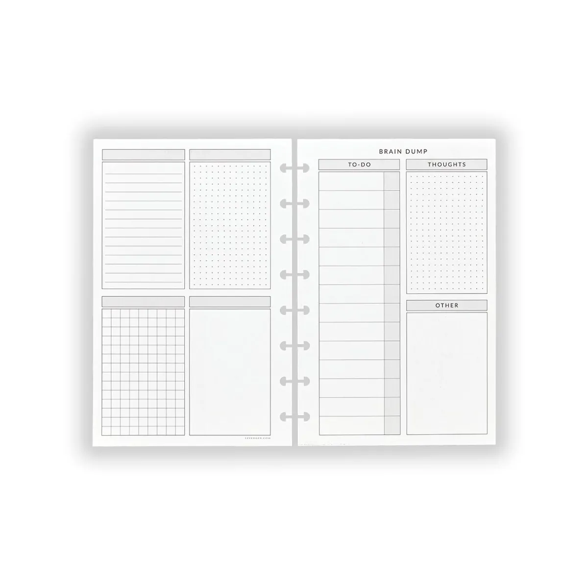 Levenger Junior Refills|Letter Refills*Circa Idea Download Refill (100 sheets)