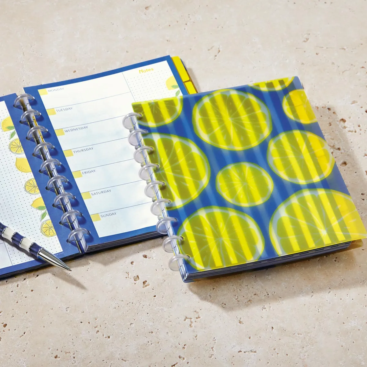 Levenger Midway Notebooks*Circa Lemonade Weekly/Monthly Undated Agenda Notebook