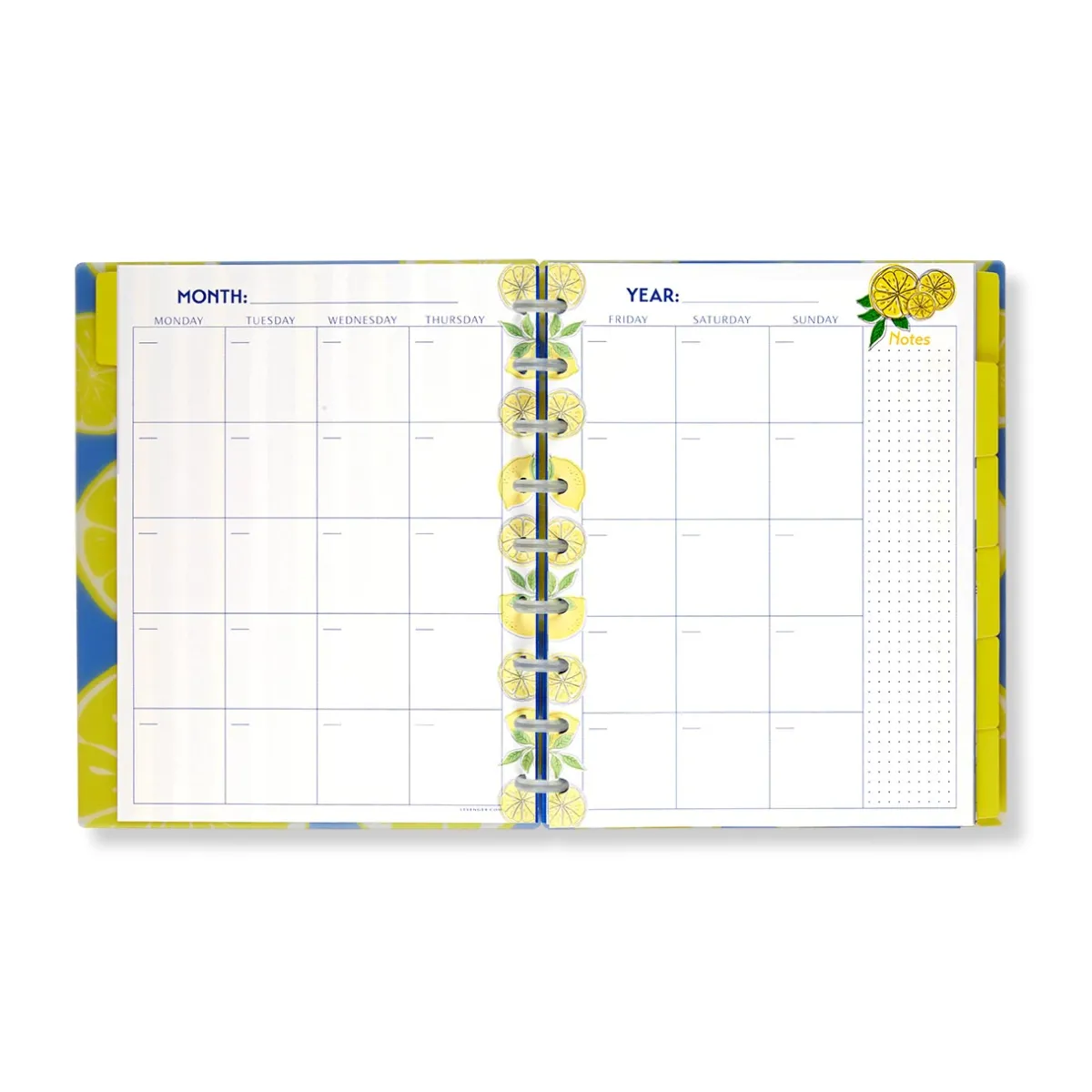 Levenger Midway Notebooks*Circa Lemonade Weekly/Monthly Undated Agenda Notebook