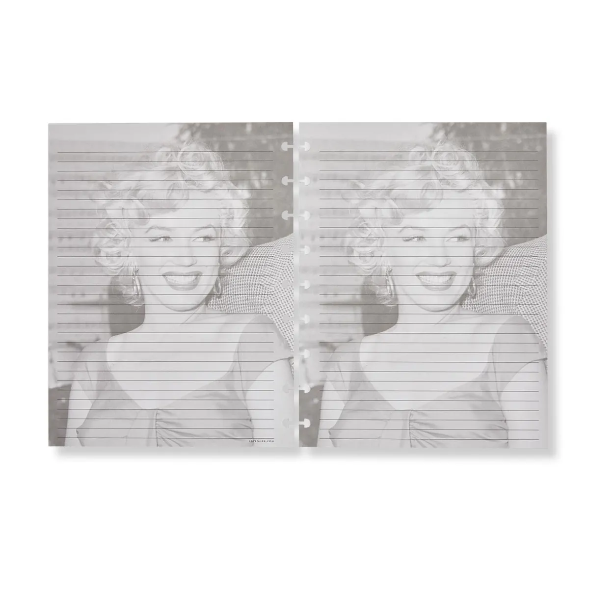 Levenger Midway Refills*Circa Love, Marilyn Ruled Refill (50 sheets)