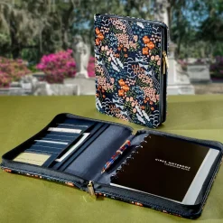 Levenger Junior Notebooks|Padfolios*Circa Midnight Garden Zip Folio