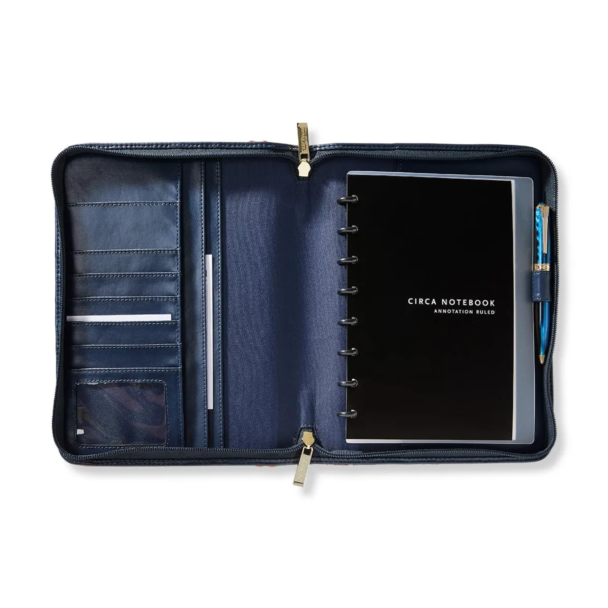 Levenger Junior Notebooks|Padfolios*Circa Midnight Garden Zip Folio