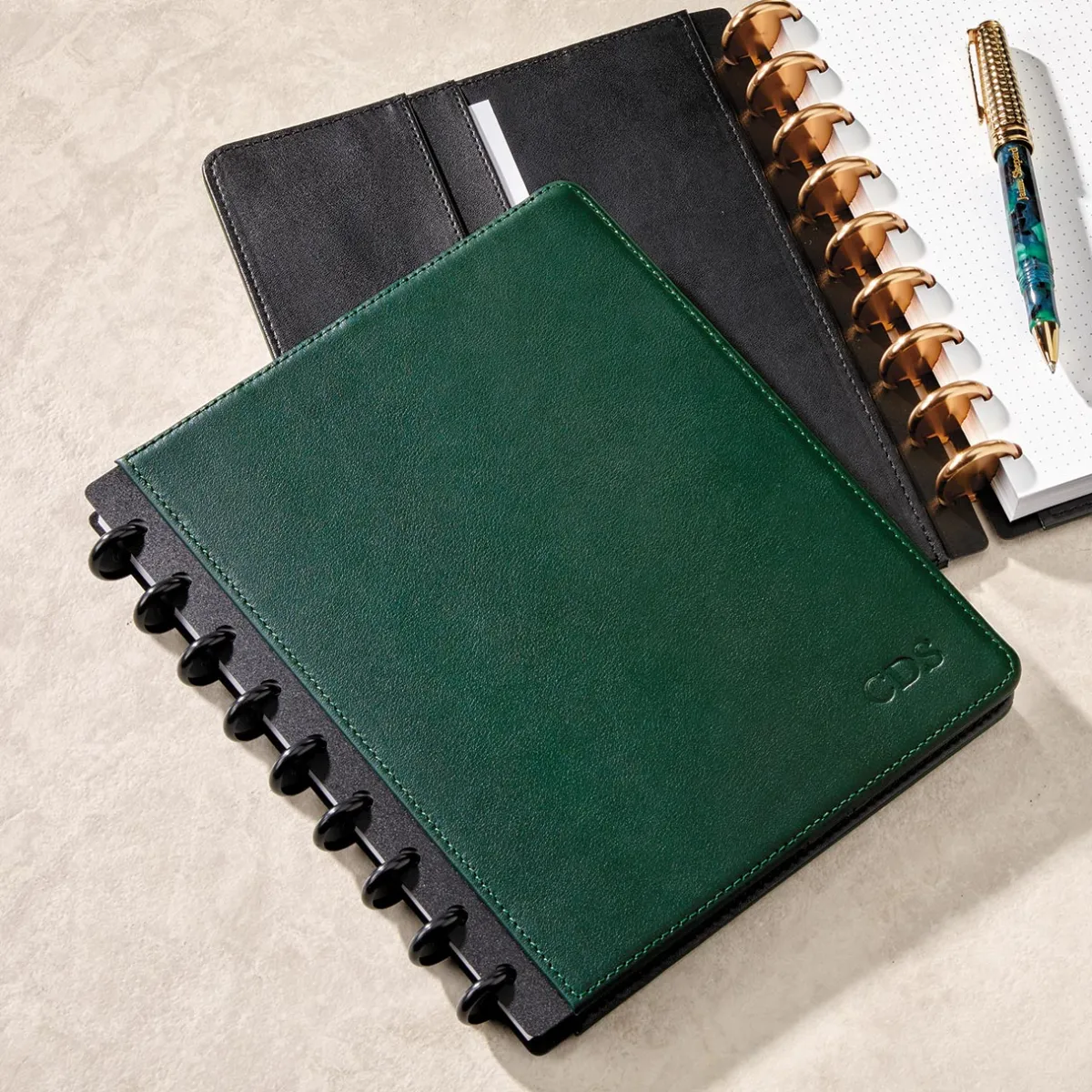 Levenger Midway Notebooks*Circa Midway Leather Discbound Notebook