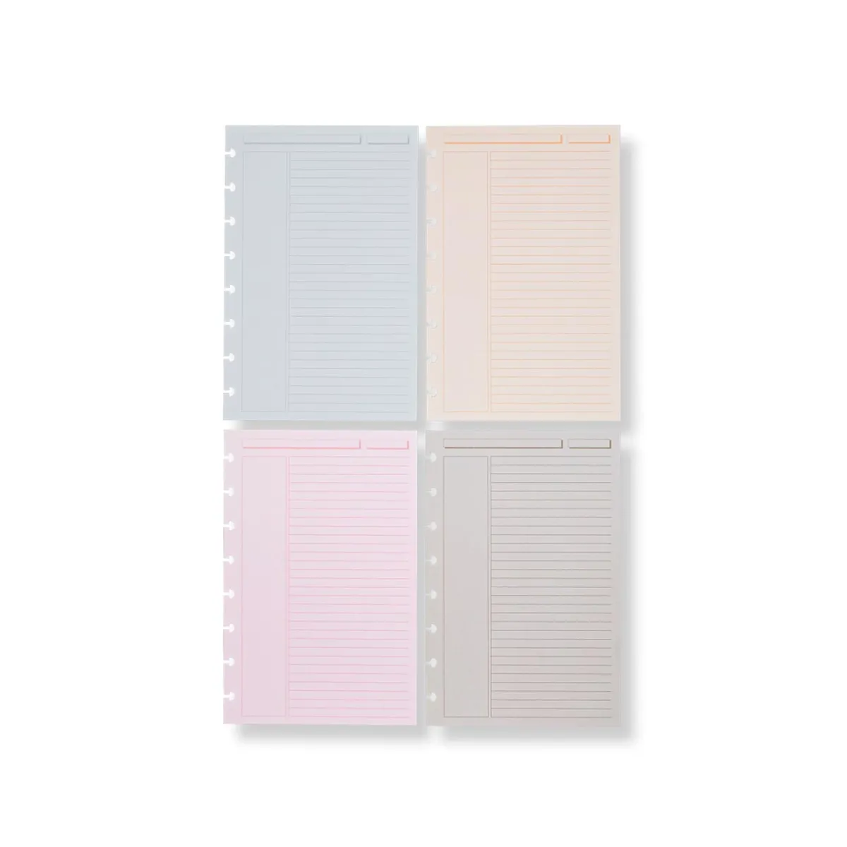 Levenger Junior Refills|Letter Refills*Circa Modern Multicolored 1/4" Ruled Discbound Refill (300 sheets)