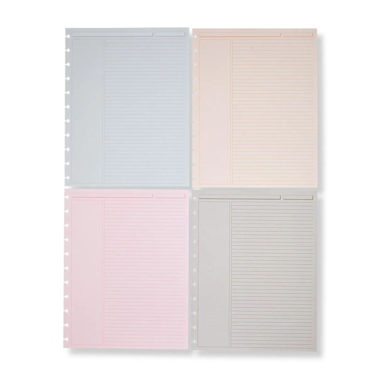 Levenger Junior Refills|Letter Refills*Circa Modern Multicolored 1/4" Ruled Discbound Refill (300 sheets)