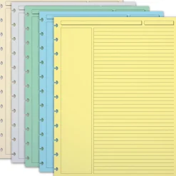 Levenger Junior Refills|Letter Refills*Circa Multicolored 1/4" Ruled Discbound Refill (300 sheets)