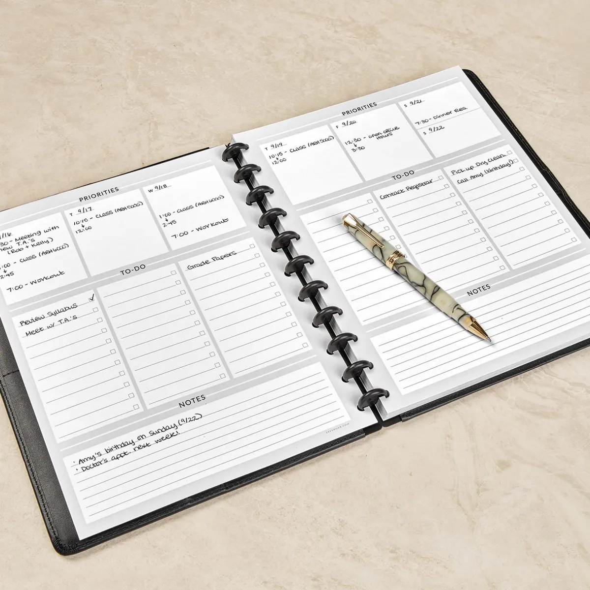 Levenger Letter Refills*Circa One Week at a Time Refill (54 sheets)