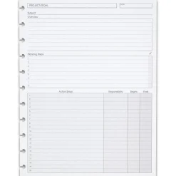 Levenger Junior Refills|Letter Refills*Circa Project Planner Discbound Refill (100 sheets)