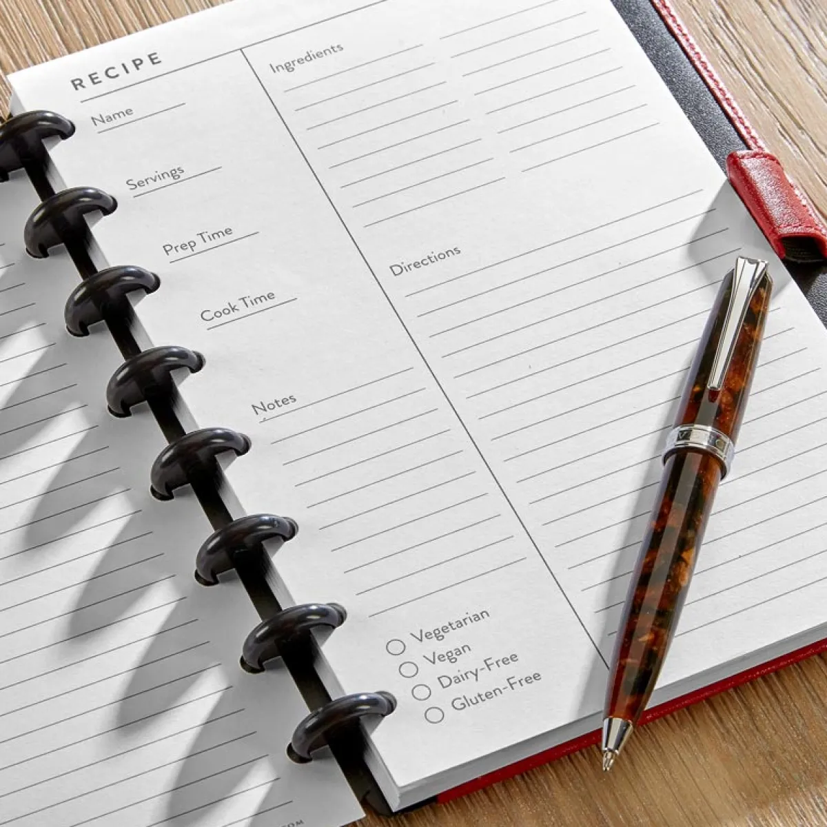 Levenger Junior Refills|Letter Refills*Circa Recipe Refill (25 sheets)
