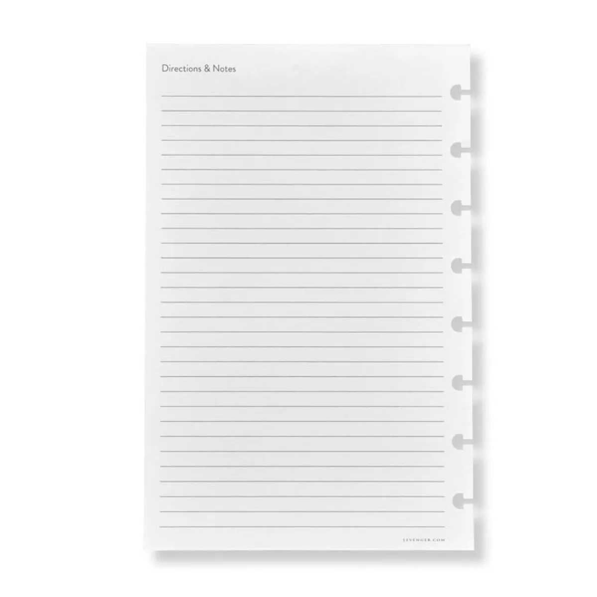 Levenger Junior Refills|Letter Refills*Circa Recipe Refill (25 sheets)
