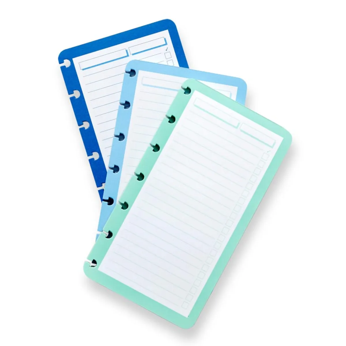 Levenger Accessories*Circa Sea and Sky Checklist Discbound Pad Trio (set of 3)