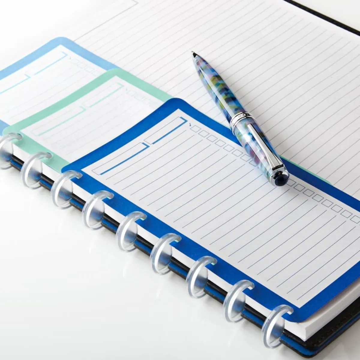 Levenger Accessories*Circa Sea and Sky Checklist Discbound Pad Trio (set of 3)