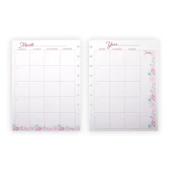 Levenger Midway Refills*Circa Secret Garden Weekly/Monthly Undated Agenda Refill (40 sheets)