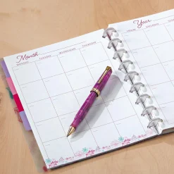 Levenger Midway Refills*Circa Secret Garden Weekly/Monthly Undated Agenda Refill (40 sheets)