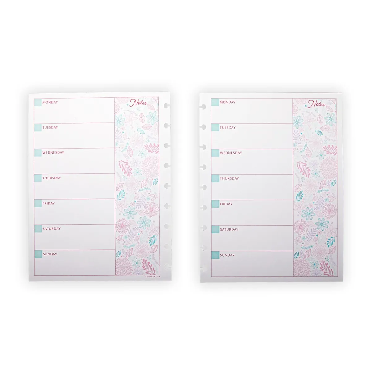 Levenger Midway Refills*Circa Secret Garden Weekly/Monthly Undated Agenda Refill (40 sheets)
