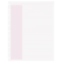 Levenger Junior Refills|Letter Refills*Circa Shaded Annotation Ruled Discbound Refill (100 sheets)