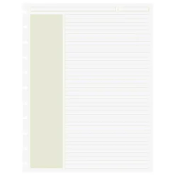 Levenger Junior Refills|Letter Refills*Circa Shaded Annotation Ruled Discbound Refill (100 sheets)