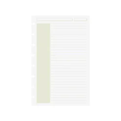 Levenger Junior Refills|Letter Refills*Circa Shaded Annotation Ruled Discbound Refill (100 sheets)