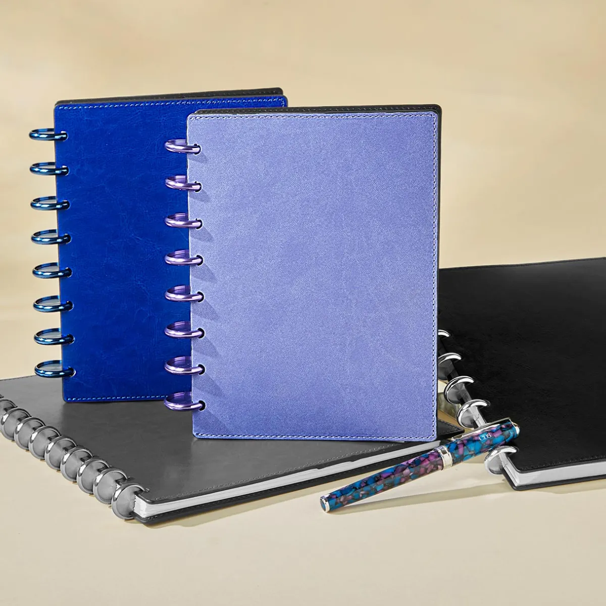 Levenger Junior Notebooks|Letter Notebooks*Circa Smooth Sliver Discbound Notebook with Pockets