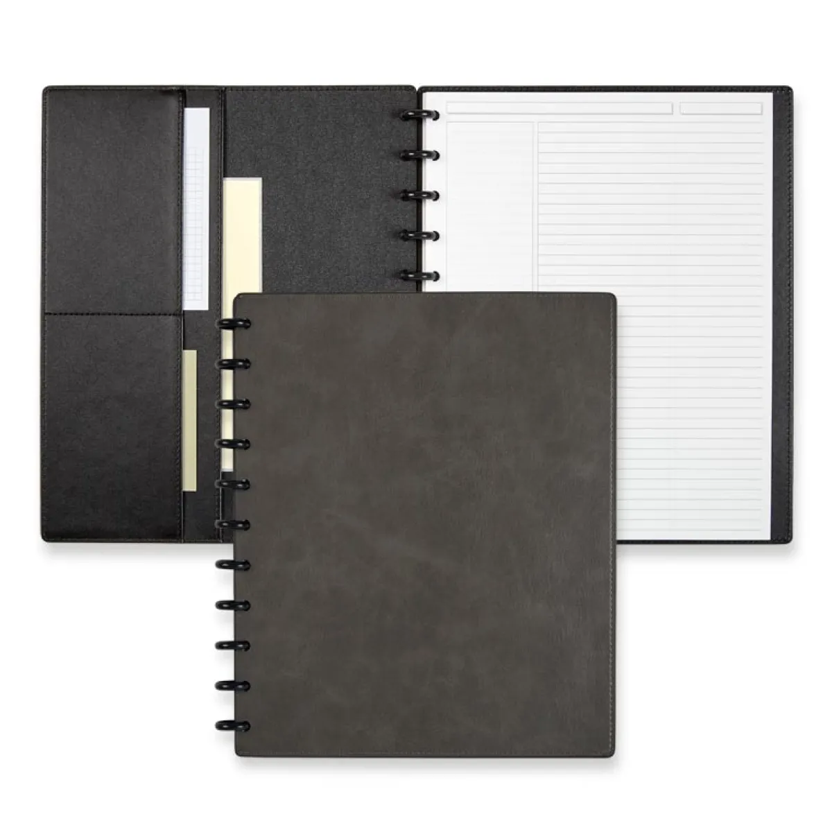 Levenger Junior Notebooks|Letter Notebooks*Circa Smooth Sliver Discbound Notebook with Pockets