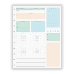 Levenger Junior Refills|Letter Refills*Circa® Special Request Daily Goals Refill (100 sheets)