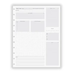 Levenger Junior Refills|Letter Refills*Circa® Special Request Daily Goals Refill (100 sheets)