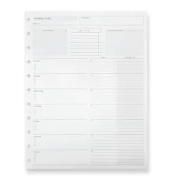 Levenger Junior Refills|Letter Refills*Circa® Special Request Weekly Goals Refill (100 sheets)