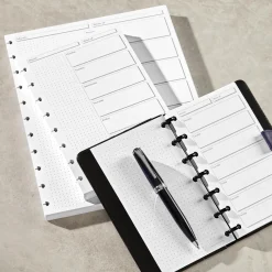 Levenger Junior Refills|Letter Refills*Circa Start-Anytime Weekly Scheduler Discbound Refill (100 sheets)