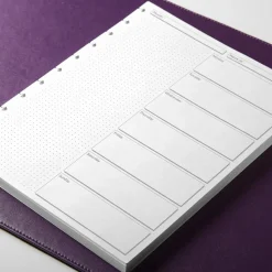 Levenger Junior Refills|Letter Refills*Circa Start-Anytime Weekly Scheduler Discbound Refill (100 sheets)