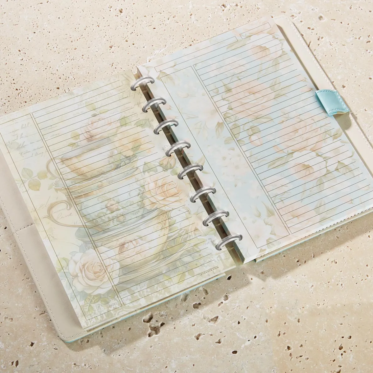 Levenger Junior Refills|Letter Refills*Circa Tea and Roses Annotation Ruled Refill (300 sheets)
