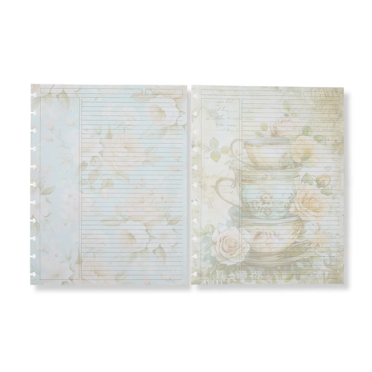 Levenger Junior Refills|Letter Refills*Circa Tea and Roses Annotation Ruled Refill (300 sheets)