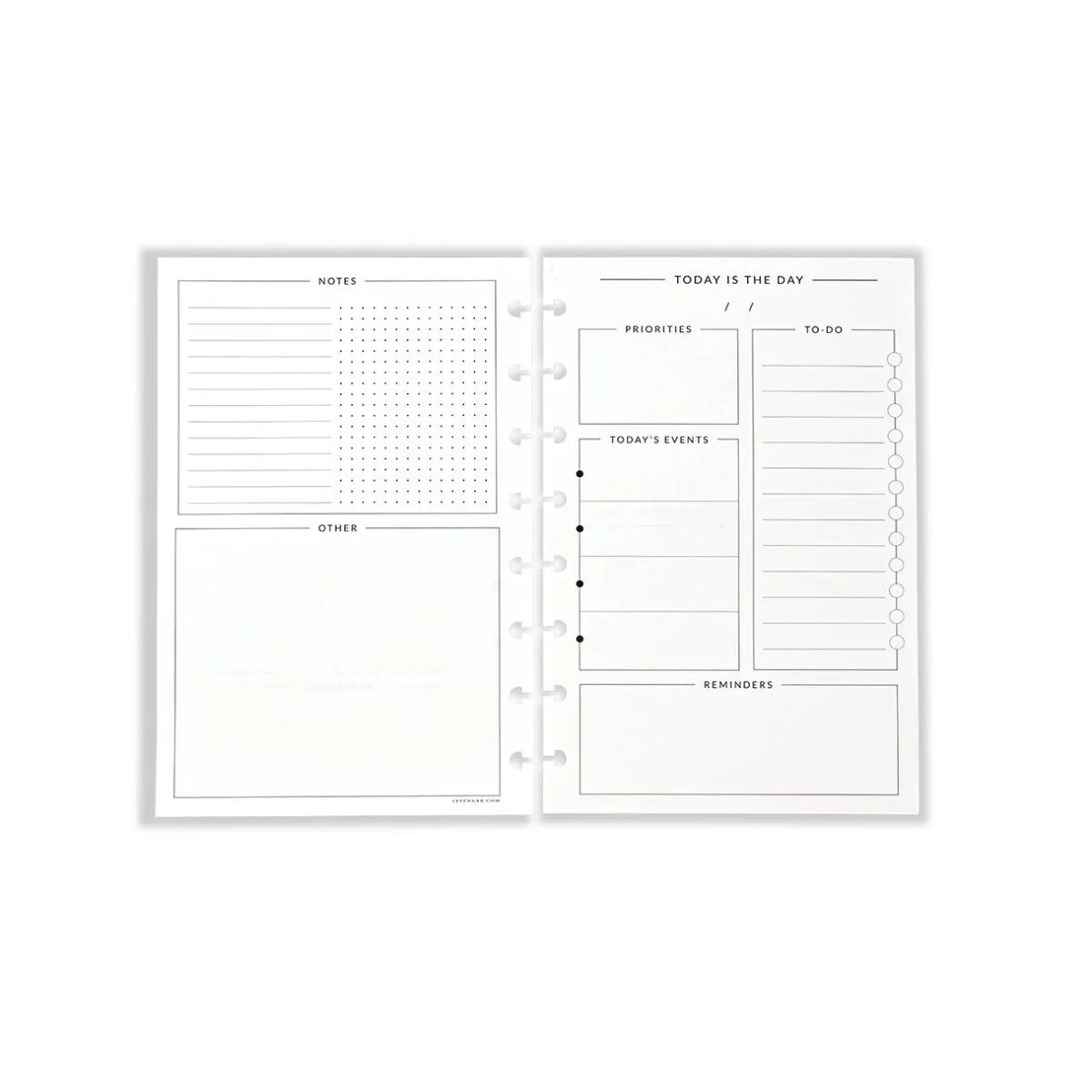 Levenger Junior Refills|Letter Refills*Circa Today's the Day Refill (25 sheets)