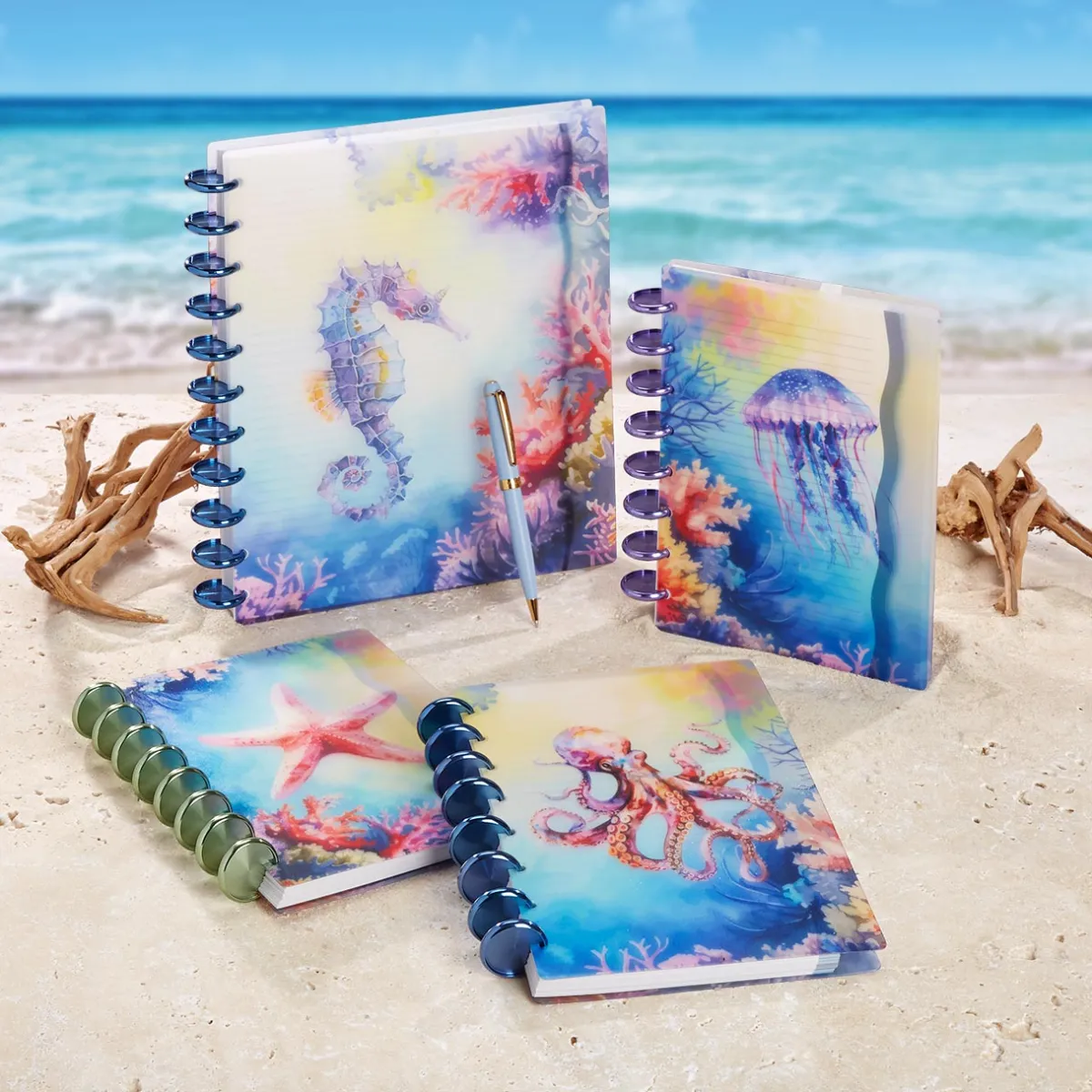 Levenger Junior Notebooks|Letter Notebooks*Circa Under The Sea Translucent Discbound Covers