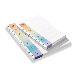 Levenger Junior Refills|Letter Refills*Circa Vibrant Weekly Calendar Discbound Refill (100 sheets)