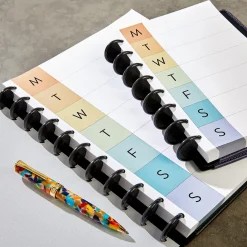Levenger Junior Refills|Letter Refills*Circa Vibrant Weekly Calendar Discbound Refill (100 sheets)