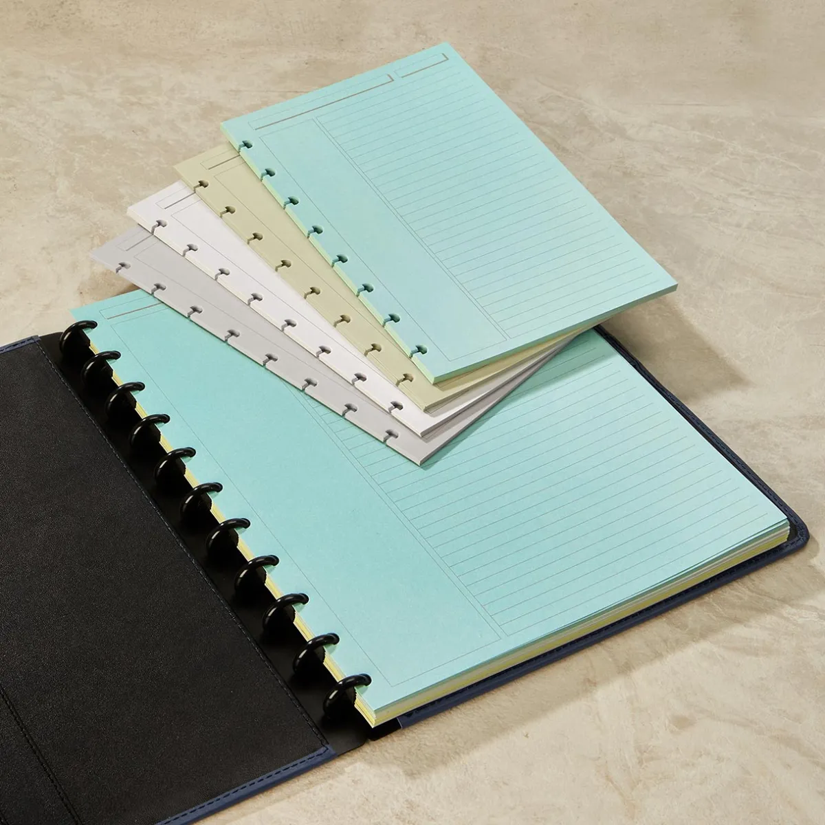 Levenger Junior Refills|Letter Refills*Circa Wafer Multicolor Annotation Ruled Discbound Refill (300 sheets)