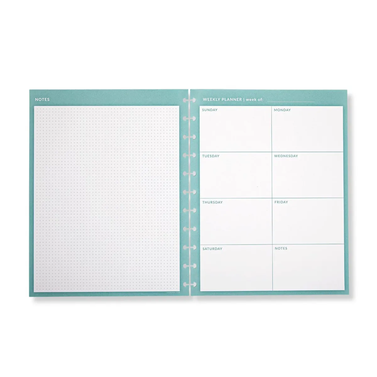 Levenger Junior Refills|Letter Refills*Circa Weekly Freeform Planner Discbound Refill (100 sheets)