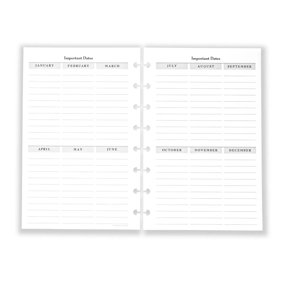 Levenger Junior Refills*Circa 5-Year Journal Refill (185 sheets)