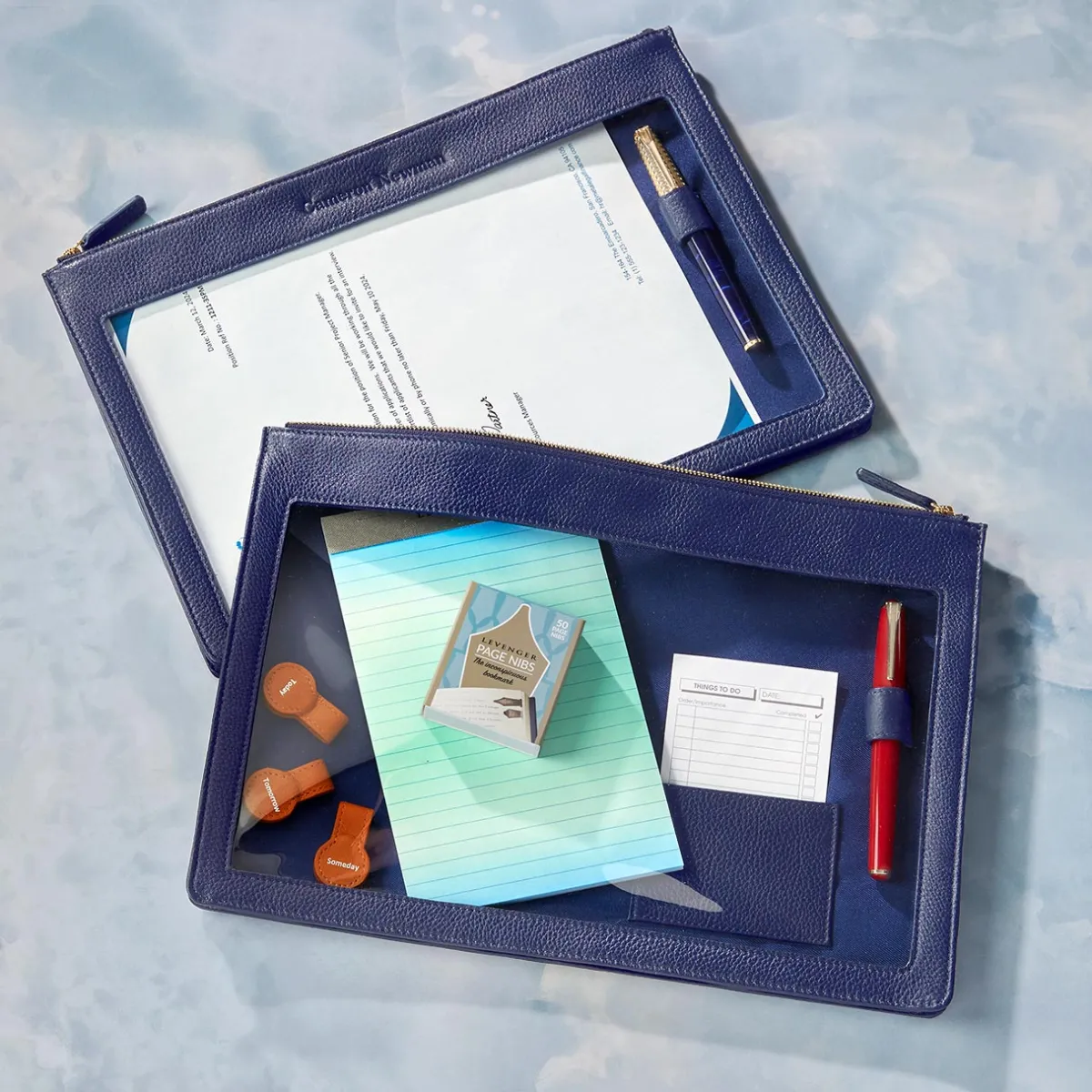 Levenger Filing & Folders|Filing & Folders*Clearview Leather DocuPouch