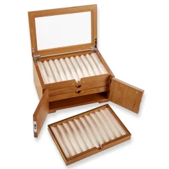 Levenger Pen Cases & Stands|Pen Cases & Stands*Collector's Lock & Key Inlay Pen Case