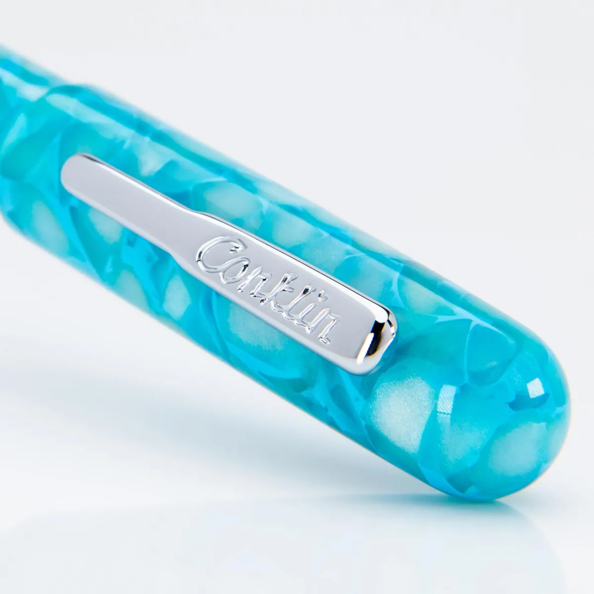 Levenger Ballpoint Pens|Conklin*Conklin All American Turquoise Serenity Ballpoint Pen