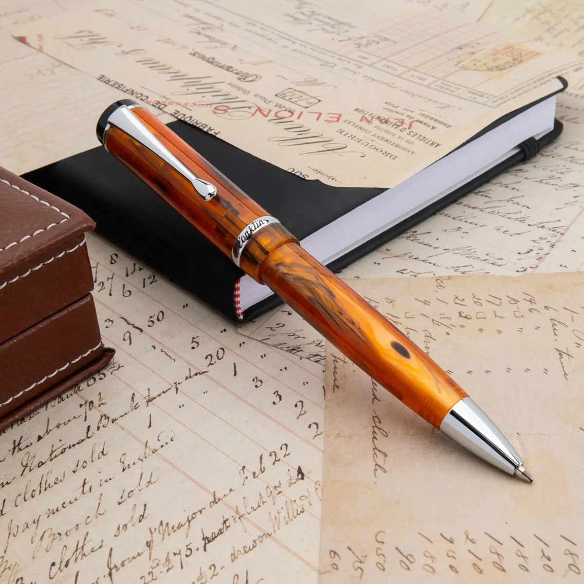 Levenger Ballpoint Pens|Conklin*Conklin Duragraph Amber Ballpoint Pen