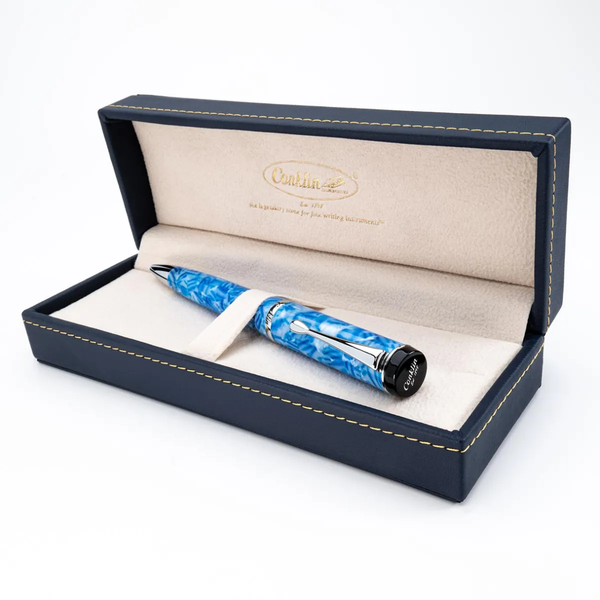 Levenger Ballpoint Pens|Conklin*Conklin Duragraph Ice Blue Ballpoint Pen